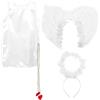 BESPORTBLE Costume Da Cupido Per Bambini Set Cosplay Con Fascia e Piume in Poliestere, Abbigliamento Per Feste Romantiche e Spettacoli Scolastici, Taglia L, Comodo e Facile Da Indossare