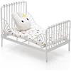 Odoria 1/12 Miniatura Letto in Metallo Accessori Casa delle Bambole, Bianco