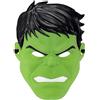 Jazwares Marvel Hulk Child - Maschera di plastica 3D con cinturino elastico, verde standard