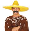 FIESTAS GUIRCA | Sombrero Messicano di Paglia (60 cm) - Accessorio per Feste Estive e Lauree - Ideale per Eventi a Tema Messico e Feste in Maschera - Adulto Unisex - Giallo