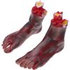 CIYODO Piede Nero Realistico Horror per Halloween Arti Amputati in per Decorazioni Spaventose e Scherzi Accessorio per Feste Tema Orrore e Carnevali