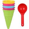 YARNOW 1 set Coni Gelato e Giocattoli per Sabbia per Esterno Sviluppo Motorio e Divertimento Al Mare Colore Casuale Colore Casuale
