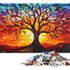 SHUNXIFQ Albero della vita Puzzle Adulto Puzzle in Legno 500 Pezzi Per Gioco Familiare Decorazione Interna Unica Divertimento Gioco Regalo Per Amore E Amico Stress Relief 500pcs (52x38cm)