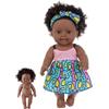 Jorzer Bambole nere Bambole realistiche in silicone da 12 pollici con capelli ricci nere con vestito per bambine. Giocattoli e giochi