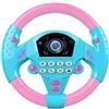 SHANGMAOYO Volante di Simulazione per Bambini con Musica e Luci, Giocattolo di Sedile per Auto