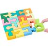 Miyanvuo Puzzle Bambini - Gioco di Abbinamento delle Forme Geometriche per l'Apprendimento - Puzzle In Legno Da 16 Pezzi,Gioco Educativo per Ragazze e Ragazzi da 4 a 6 Anni
