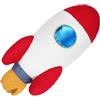 DEARMAMY Cuscino Peluche Razzo Spaziale Morbido in Cotone, Decorazione Cameretta Ragazzi a Tema Astronauta, Giocattolo Soffice per Ragazzo Ragazza, Supporto Comfort per Dormire e Gioco