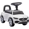 AIYAPLAY Macchina Primi Passi per Bambini Licenza Mercedes Benz con Clacson e Spazio Portaoggetti, Auto per Bambini in PP e Acciaio, 65x28x39 cm, Bianco