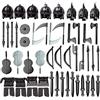 PizazzToy Set di armi militari, 51 pezzi Medievale Antica Roma Armi dell'esercito Personalizzate Arma Casco Armatura SWAT Team Polizia Armi