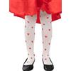 Funidelia | Collant a cuori per bambina Queen of Hearts, Film e Cinema, Alice nel Paese delle Meraviglie, Disney - Accessori per bambini, accessorio per costume - Bianco