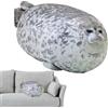 Generico Seal Cotton Stuffed Animal, Cute, Soft Seal Hugging Pillow,30cm/40cm Gray/White, Aquarium Popular Dolls, Comfortable Touch, Nap, Cushion, Room Decoration Filming Props