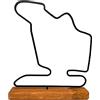 Generico Modèle de circuit de F1, Statue de circuit de Formule 1, Idée de cadeau pour un fan de Formule 1, Fil de circuit de F1 sur base en bois 20cm