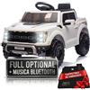 TOYSCAR Auto Elettrica Bambini Ford Raptor 12V Fuoristrada con Telecomando Porte Apribili, Bluetooth Luci LED e TAPPETINI Inclusi (Bianca)