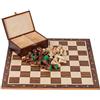 SQUARE GAME SQUARE - Professionale Scacchi in legno Set n. 6 PALISSANDRO + 2 x Extra Donna - Scacchiera in legno + I pezzi degli scacchi Staunton 6