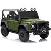 Beneo Motors Macchina elettrica per bambini Land Rover Defender 110 SVX 12V, verde, trazione 4X4, luci LED, sospensione ruote anteriori e posteriori, telecomando 2,4 GHz, ingresso USB/Aux, Bluetooth