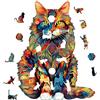 Generic Puzzle in legno per adulti,Puzzle con gatti | Puzzle in legno di gatto - Puzzle con animali Puzzle con gatti per famiglie per adulti e bambini, decorazioni per la casa