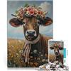 CHTLIFQ Puzzle difficile per adulti 1000 pezzi Fattoria rurale di mucche svizzere Fatto di cartone per età pari o superiore a 14 anni Antistress Sfida difficile Regalo per i compleanni misurare：26x38cm
