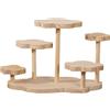 Harilla Mensola espositiva in Legno Supporto in Legno per figurina Dessert Cosmetici Caramelle Bambole Scaffale portaoggetti Scaffale a scaletta per casa