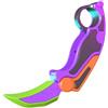 Oshhni Coltello per ravanello Giocattolo Coltello sensoriale Fidget Premio per Bambini, Coltello per ravanello Pieghevole Coltello per Stampa 3D Fidget per, Viola
