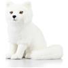 PuffPurrs Peluche Volpe Artica Realistico, Soffice e Morbido, Collezione, 27CM/10 pollici