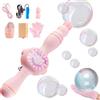 Siebkorb Smoke Bubble Machine - Macchina per bolle di sapone, con elastico colorato, per feste, con effetto fumo, leggera