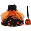 Generico Costume Halloween Bambina 1 Anno Abiti Scheletro Bimba Costumi Pipistrello Vestito Strega Zucca Vestiti Ragazzina Tulle Elegante Costume Vampiro Diavolo Carnevale Halloween Travestimento Feste Cosplay