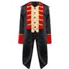 Alvivi Costume da Coloniale per Bambini Ragazzi Costume da Guerra Rivoluzionaria Costume da Napoleone Cappotto Rosso Britannico Cosplay di Halloween Carnevale Mascherata Nero 15-16 anni