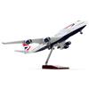 QIYUMOKE 1/160 Boeing 747 British Airways 17 pollici grande modellino di aereo pressofuso con supporto in scala da collezione per gli appassionati di aviazione regalo