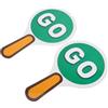 DOITOOL 2pezzi Segnale Stradale Doppia Faccia Segnale di Stop Pagaia per Semaforo Verde e Rosso Segnaletica per Aule e Giochi sulla Sicurezza Stradale