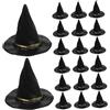 WEKAMOS 36 Mini Cappelli da Strega Neri per Decorazioni Halloween Accessori Fai da Te per Case delle Bambole e Feste Set Compatto per Progetti Creativi e Addobbi Interni ed Esterni