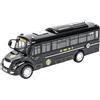 MagiDeal Giocattolo Autobus per Bambini dai 3 Anni in su, 1:12, Modello di Autobus educativo per la coordinazione Occhio-Mano, per Festival, Feste, Nero