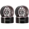 INJORA 1.9 Cerchi Ruota Beadlock per 1:10 RC Crawler Axial SCX10 90046 SCX10 III AXI03007 Traxxas TRX4 Redcat GEN8,Lega Metallica,107g/pz (Grigio)