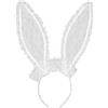 W WIDMANN MILANO Party Fashion, Orecchie da coniglio in pizzo bianco, Comfort ottimale, Versatile per tutte le occasioni, Facile da mantenere, Accessorio per travestimenti