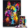 SYUNFEI Puzzle per adulti 2000 pezzi Bulldog francese Dog Art Puzzle Regali Lista dei desideri di Natale con Babbo Natale 70 x 100 cm per 14 anni