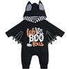Generic Costume Pipistrello Neonato, Costume Halloween Neonato, Tutina Vestito Halloween Neonati, Manica Lunga, Vestiti Costumi con Cappello, Unisex, 0-24 Mesi (A0a2-Grey, 12-18 Mesi)