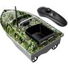 KigerNee Barca per mangimi con GPS 500 m, telecomando da pesca, barca con luce LED e portata 1,5 kg, per la pesca notturna, funzione auto crociera, doppio motore, 13000 giri/min, con luce LED