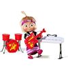 Simba 109301682 - Masha Rock Personaggio con 3 Strumenti Musicali, 12 cm