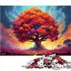 AITEXI Puzzle Puzzle da 1000 pezzi Giochi educativi Albero maestoso Puzzle in legno per adulti Offerta per famiglie come regali per tutta la famiglia 1000 pezzi （50x75 cm）