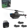 Meiurlex C128 Black Hornet Aerial RC Elicottero con fotocamera 1080P, 2.4G 4CH Single-Rotor Brushless Telecomando Militare Aircraft Elicottero Modello, Posizionamento del flusso ottico (RTF)