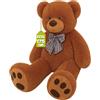Monzana® Orsacchiotto di Peluche L - XXXL 50-175 cm Pelo Morbido Fiocco Impronta delle Zampe Pupazzo Gigante Orsetto Orso Gigante Idee Regalo Orsacchiotti Teddy Bear Regali Pupazzi