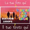Generico Puzzle Personalizzato con Foto e testo 50x70 cm 1000 pezzi, Puzzle personalizzati verticale orizzontale per bambini adulti lui lei madrina padrino natale