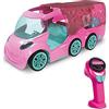 Mondo Motors - Mattel Barbie DJ Express Deluxe 2 in 1 - Auto radiocomandata 2 posti + console DJ per bambini di Barbie - dettagli realistici - colore fucsia - 63685