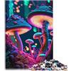 OLIKED Puzzle di funghi psichedelici da 1000 pezzi per adulti Puzzle in cartone per adulti Bambini 12+ Gioco impegnativo 26 x 38 cm.