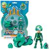 Giochi Preziosi Petronix Defender - Tim e Shell - E, Missione con Motocicletta e Zaino Removibile Giocattolo, Personaggio Action Figure 7 cm, Supereroe Trasformabile per Bambini dai 3 anni