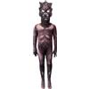 Generico Costume Carnevale Bambini Stretto Lupo Mannaro con Pelliccia Sintetica E Artigli per Spettacioni E Cosplay Set Completo per La Recitazione A Tema Animale E Fantastico(Brown, 5-6 Years)