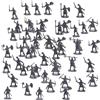 Generico Soldatini Uomini - Miniature Militari in Plastica | 100 Statuine Antiche per Giochi Educativi di Ruolo Feste Bambini e Bambine