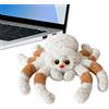 Tewzafiya Peluche Morbido Bianco e Adorabile Bambola | Bambola Di Peluche Di Animale Riempito - per Casa Ufficio Residenza Salone Camera Da Bambini Ragazze Natale e