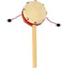 Generico Tamburo a sonagli per bambini, Tamburo a sonagli - Sonaglio musicale in legno,Tamburo a sonagli in stile cinese, tamburo a sonagli in legno, strumento a percussione tradizionale cinese per bambini