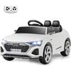 SOARS Macchina Elettrica per Bambini Audi SQ8 12V con Telecomando, Auto Elettrico a Pedale, Veicoli con Musica, Fari LED e Doppio Motore, 3 Velocità 3-5km/h, Carico 30 kg, 3+ Anni (Bianco)