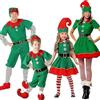 Generico Natale Set Famiglia Costumi Costume Elfo Donna Uomo Natale Costume Cosplay Costumi Elfo Bambini Vestito da Elf Bambina Christmas Santa Costumes per Christmas Carnevale e Cosplay